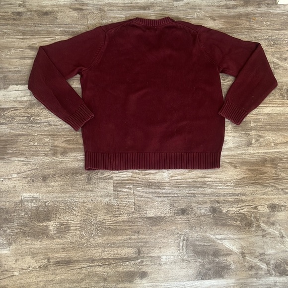 L.L. Bean Men’s Knit Sweater V-Neck Maroon Cotten XL - Picture 5 of 5